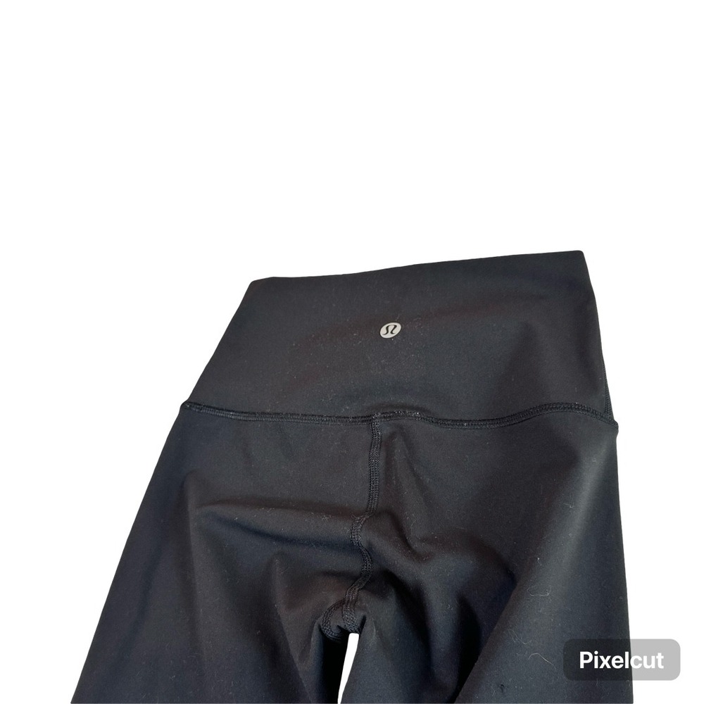 Lululemon High Rise Leggings Black Size 0 Athletic Yoga Pants 25" wunder unders - Picture 3 of 5